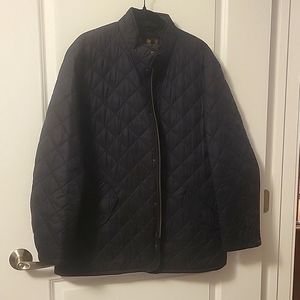 Barbour Men's Black quilted zip/snap lightweight jacket XL